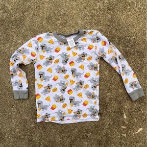 Swiggles Long Sleeve Shirt with Gray and Orange Animal Print